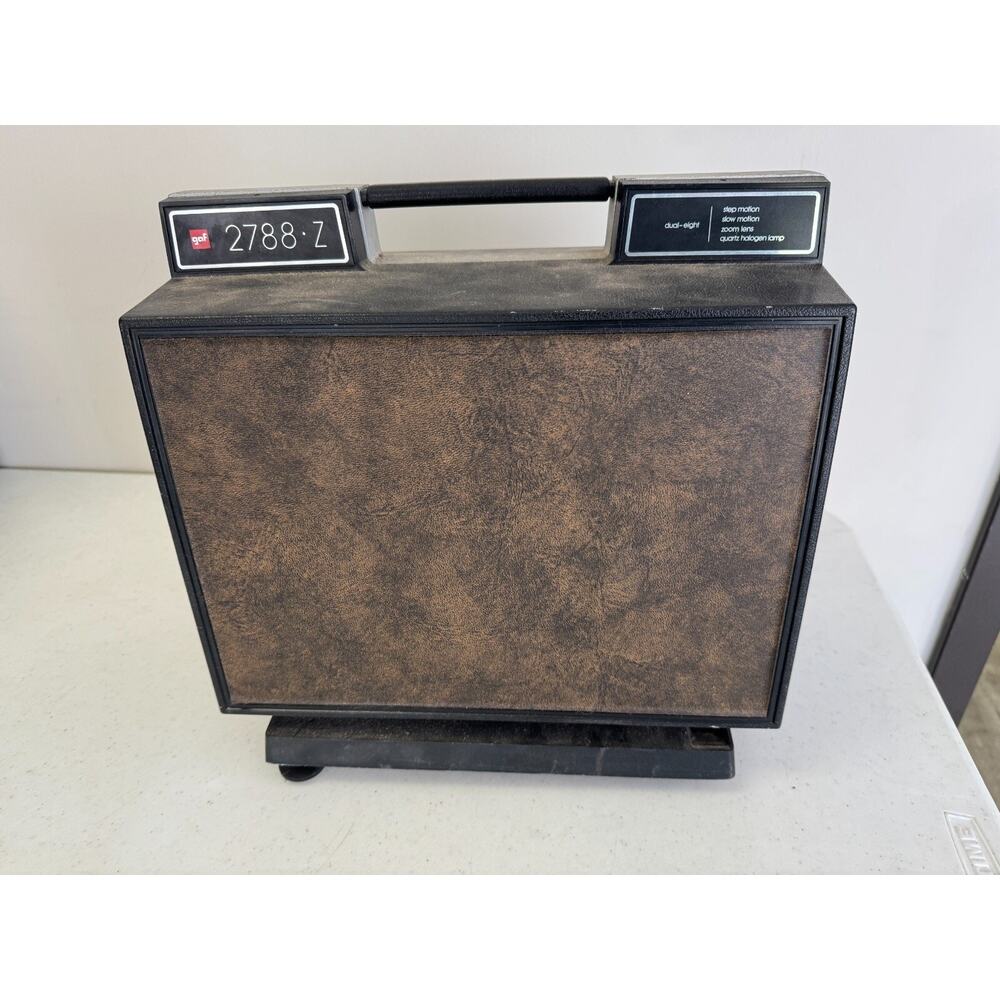 VINTAGE GAF 2788Z 8MM Movie Film Projector Dual-Eight Step Motion Untested